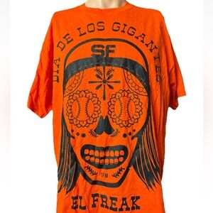 Vintage Tim Lincecum EL FREAK San Francisco Giants Dia De Los Gigantes Shirt XL